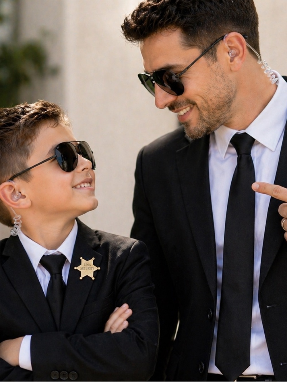 “Ring Security” Wedding Kit – Sunglasses, Earpiece & Badge Set
